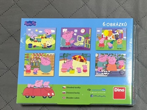 Dino Peppa Pig dřevěné kostky – úplně nové, nerozbalené - 2