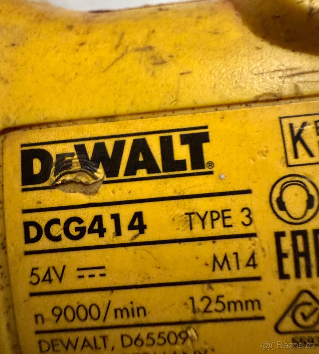 Dewalt aku uhlova bruska DCG414 54V - 2