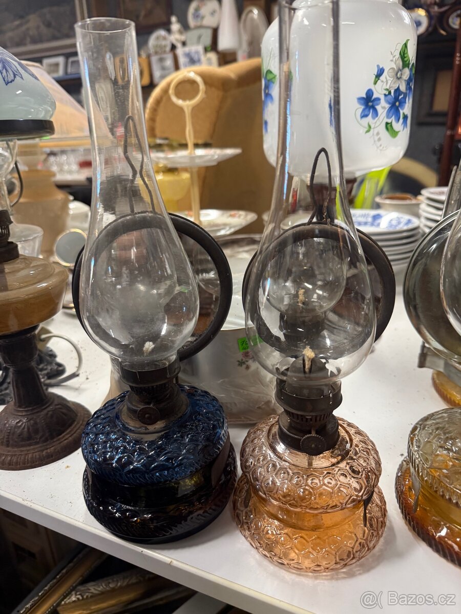 Dobové petrolejky komplet v původním stavu - 2
