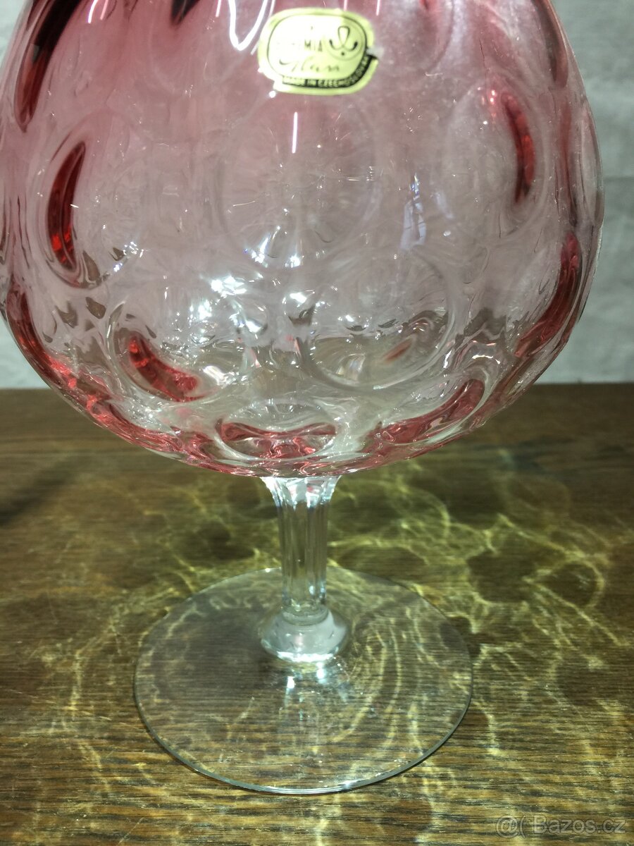 velká sklenice značená s bublinami ... Bohemia - 2