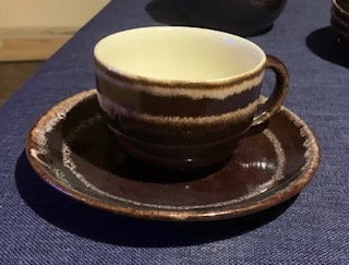 Keramická hnědá kávová sada - 2