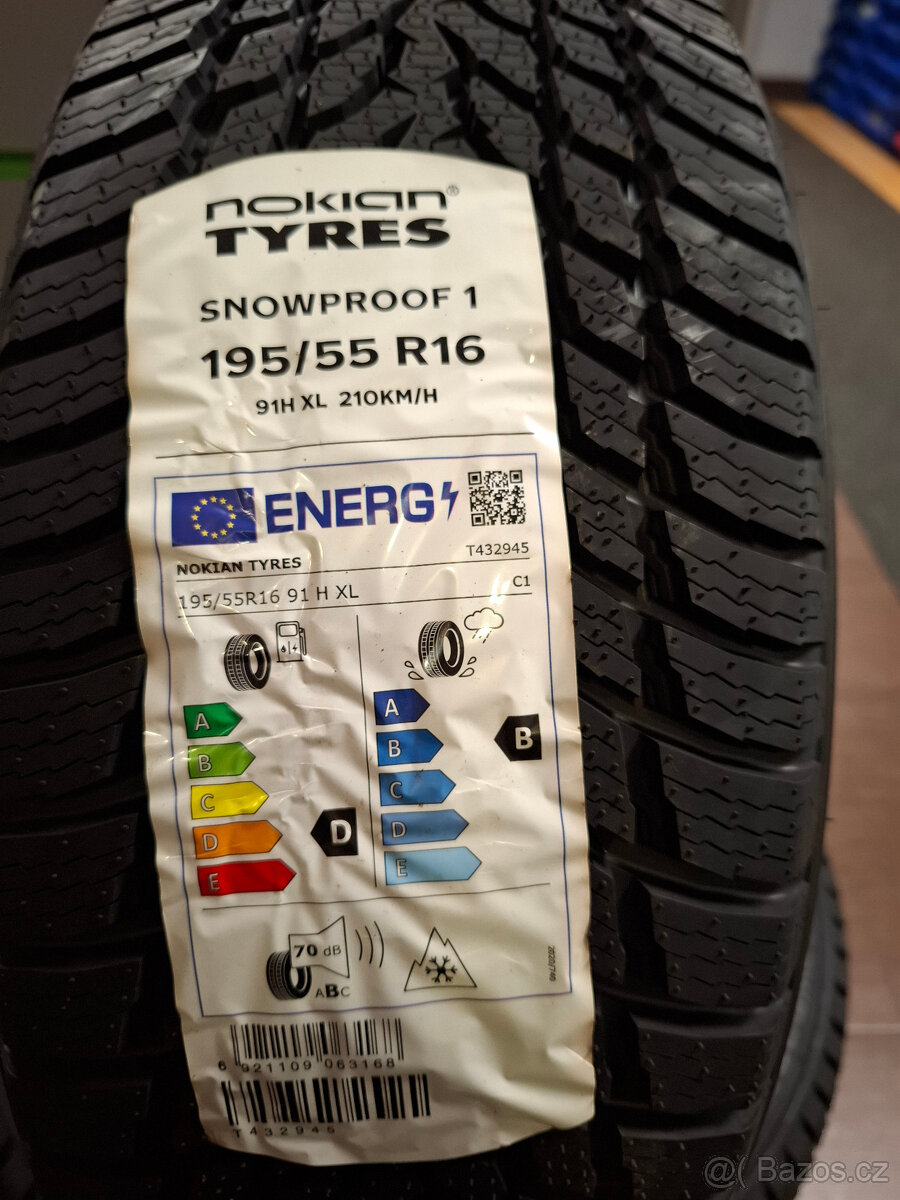 Nové zimní pneu Nokian Snowproof 1 - 195/55 R16 4ks - 2