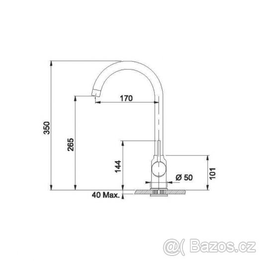 Kuchyňská dřezová baterie Franke POLA černá, NOVÁ - 2