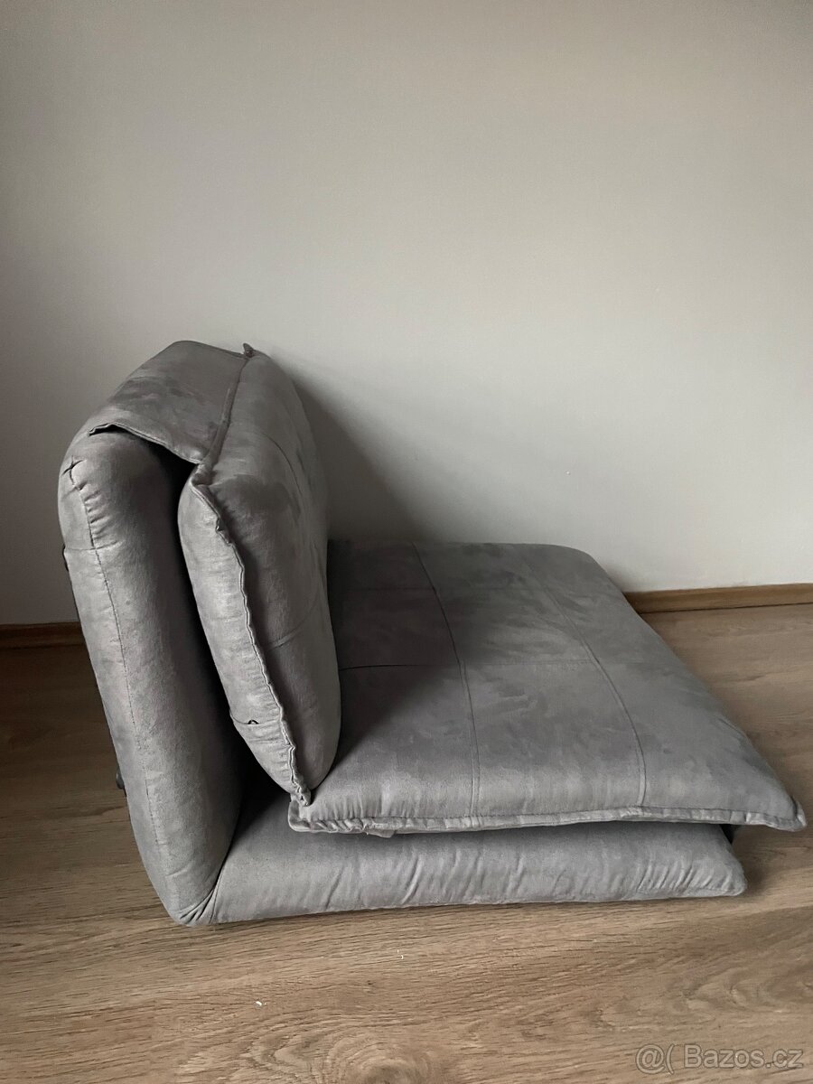 Rozkládací křeslo ENI, šedá - 2