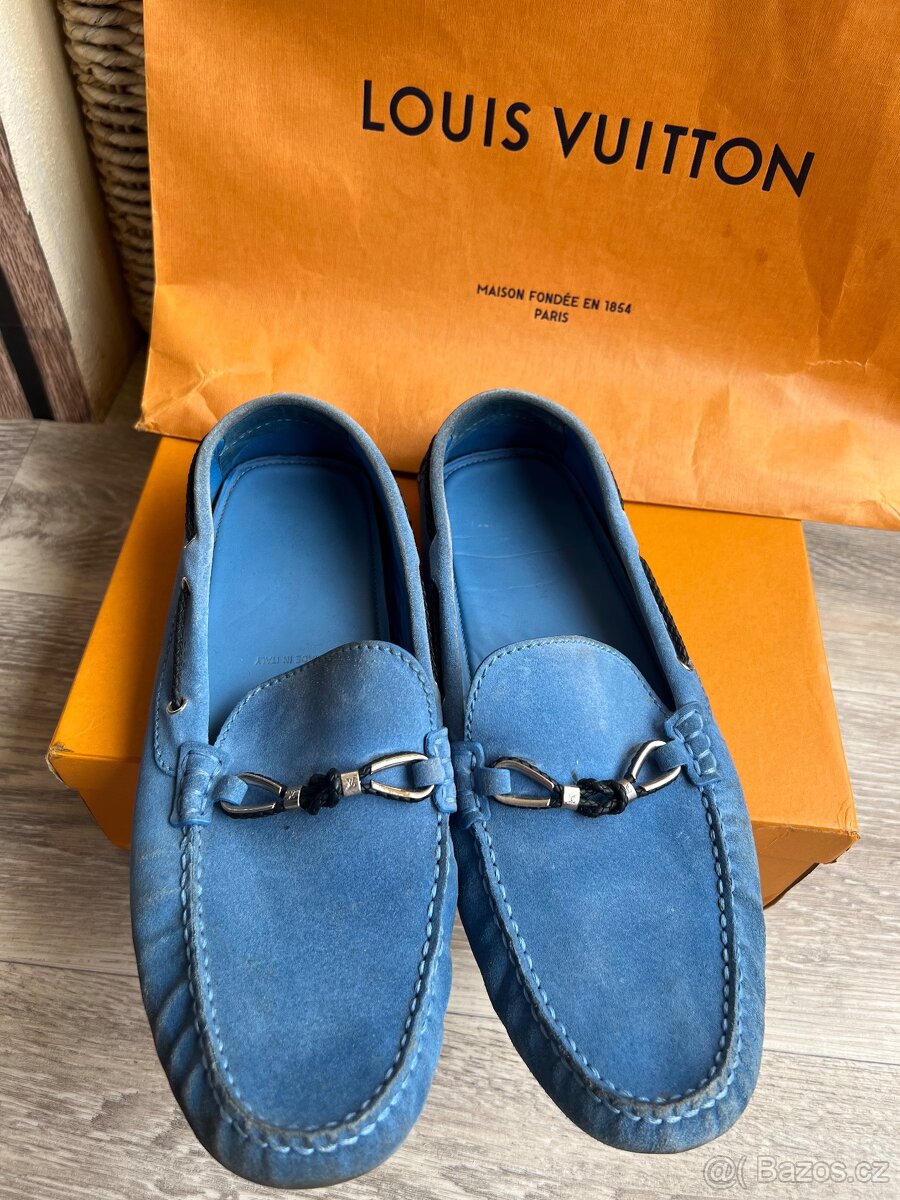 Louis Vuitton pánské modré mokasiny, originál - 2
