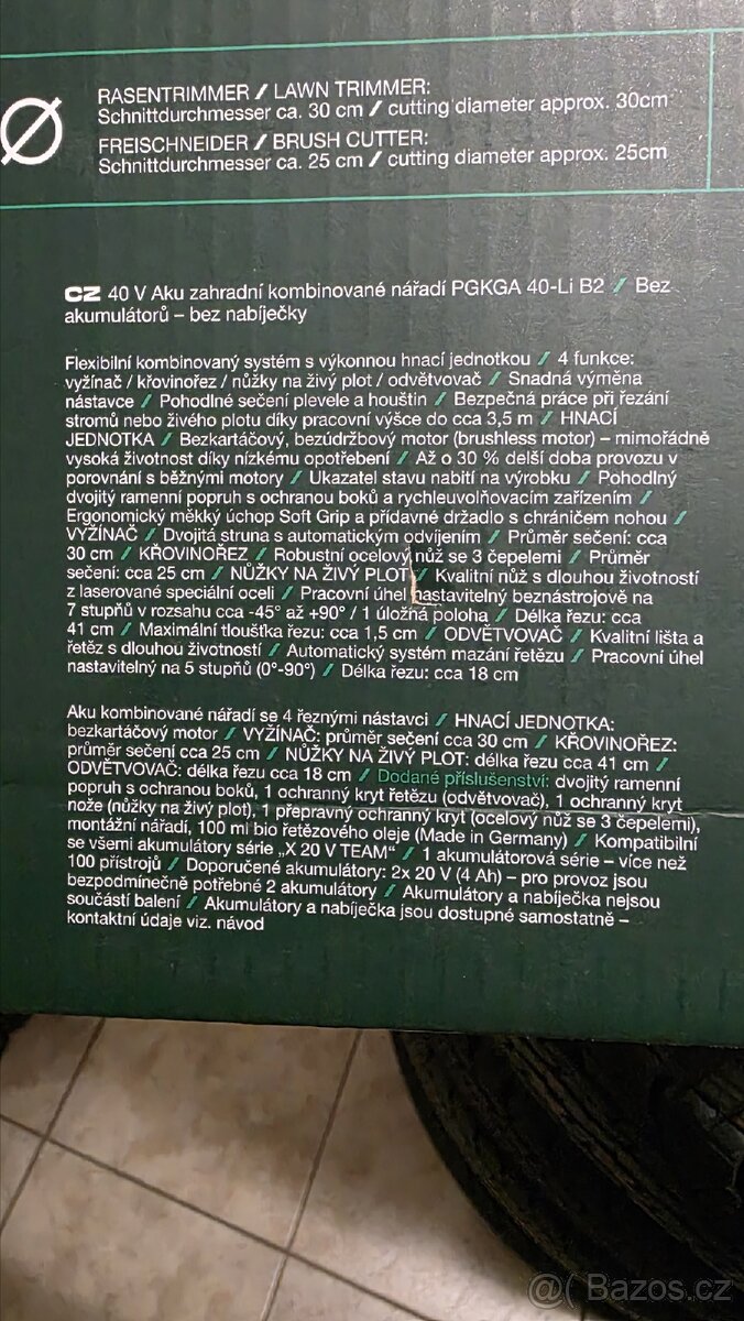 Parkside 3v1 pila, křovinořez, nůžky na živý plot - 2