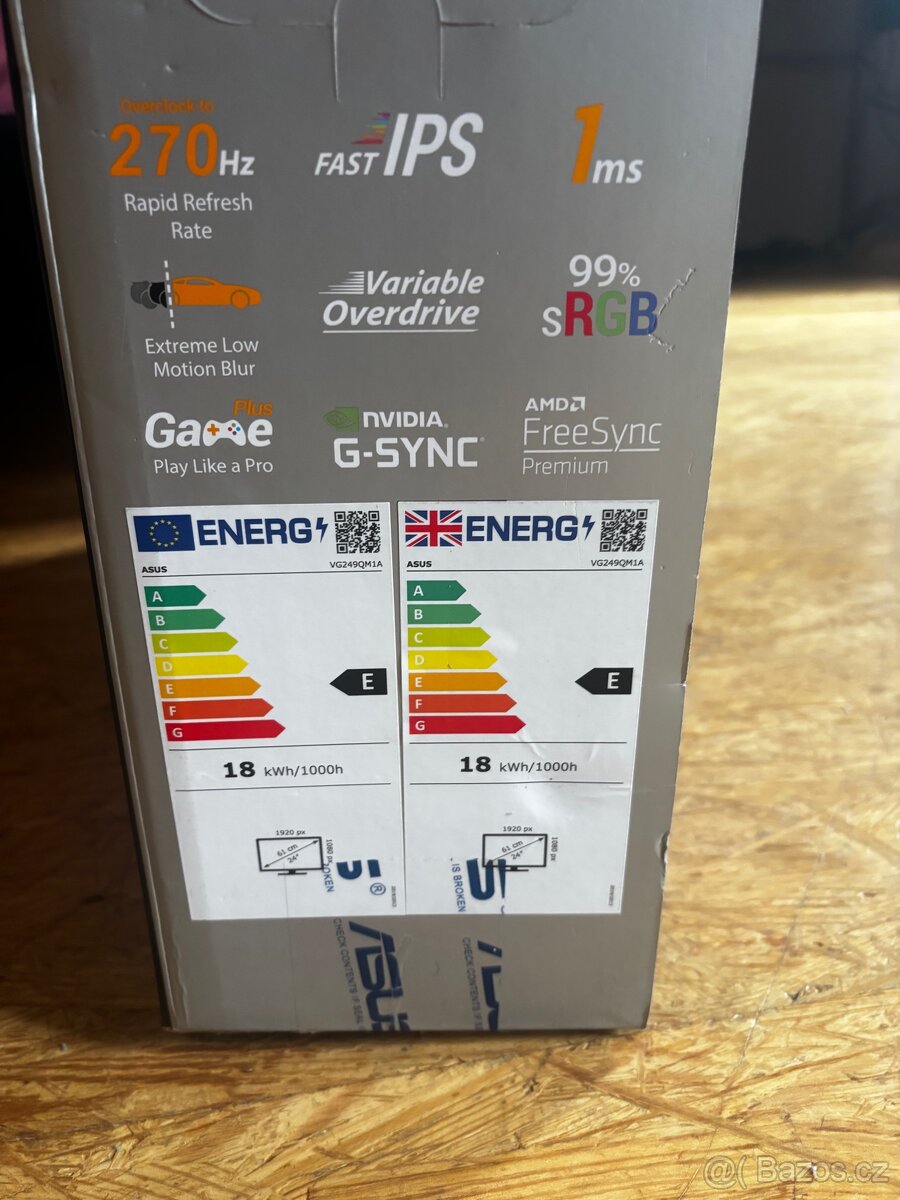 Prodám herní monitor 23.8" ASUS TUF Gaming VG249QM1A - 2