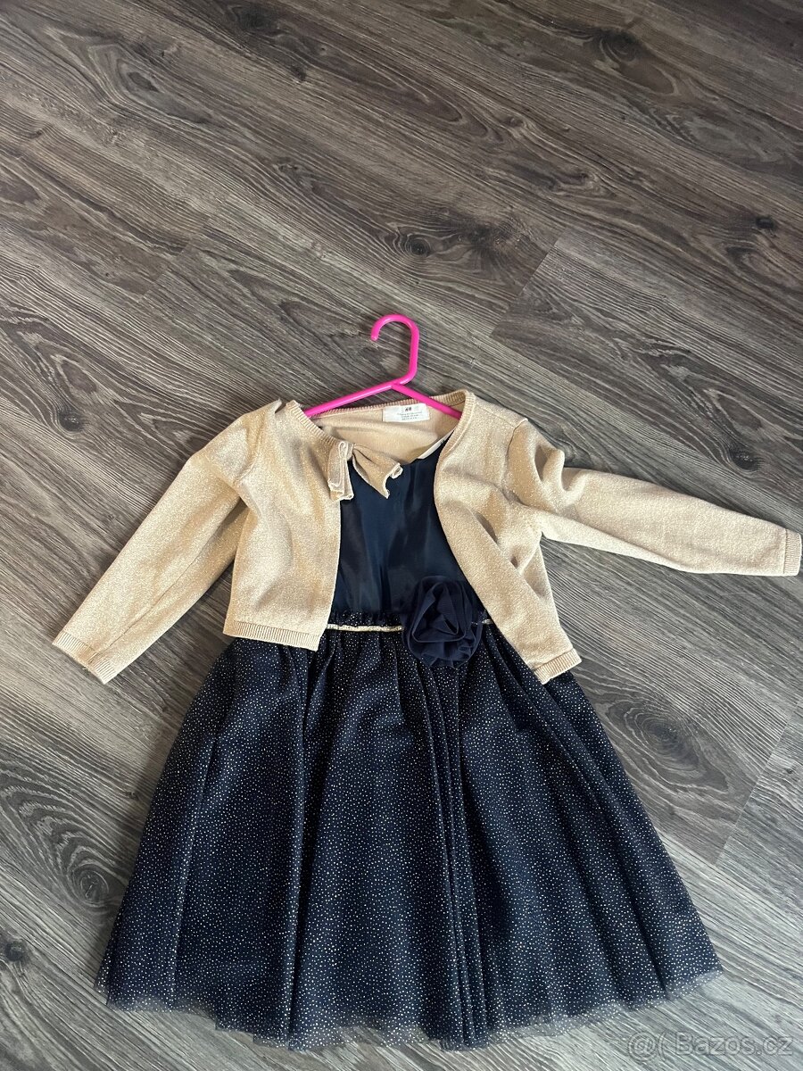 slavnostní šaty a svetr h&m vel 110/116 - 2