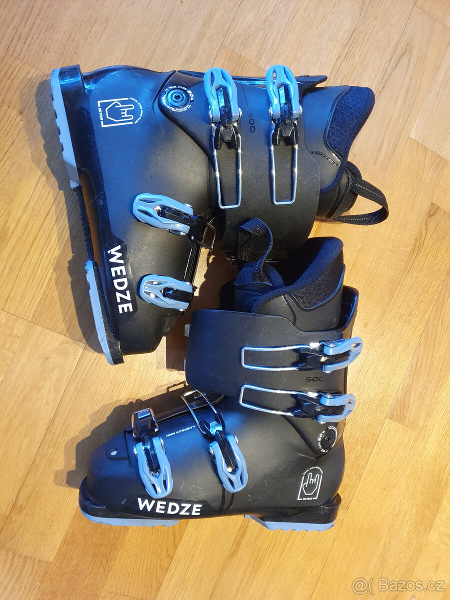 Dětské lyžáky WEDZE 500 24-24,5 Barva: KOUŘOVĚ ČERNÁ - 2