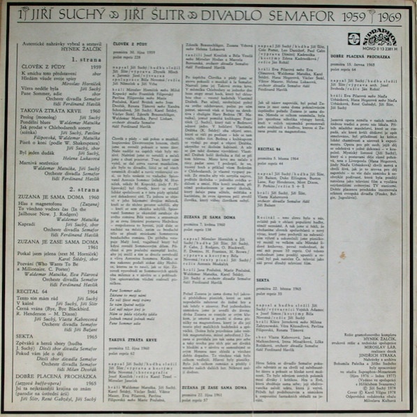 DIVADLO SEMAFOR - 1959 - 1969 (3 LP) - 2