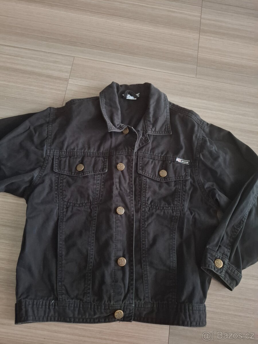 Černá džínová bunda vel. 140 - 2