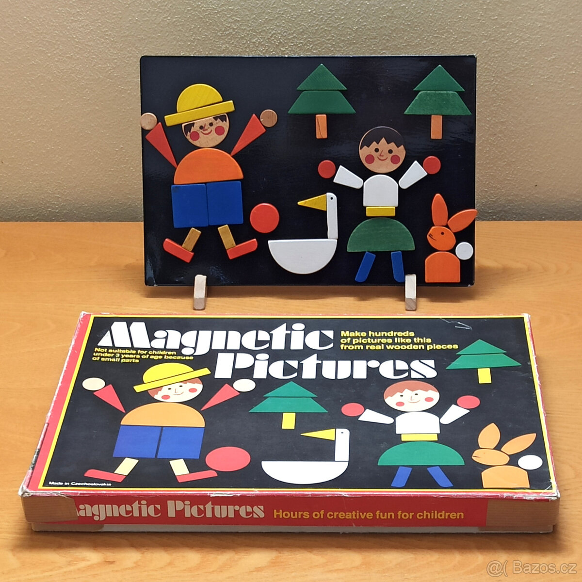 Retro dřevěné magnetické obrázky - 2