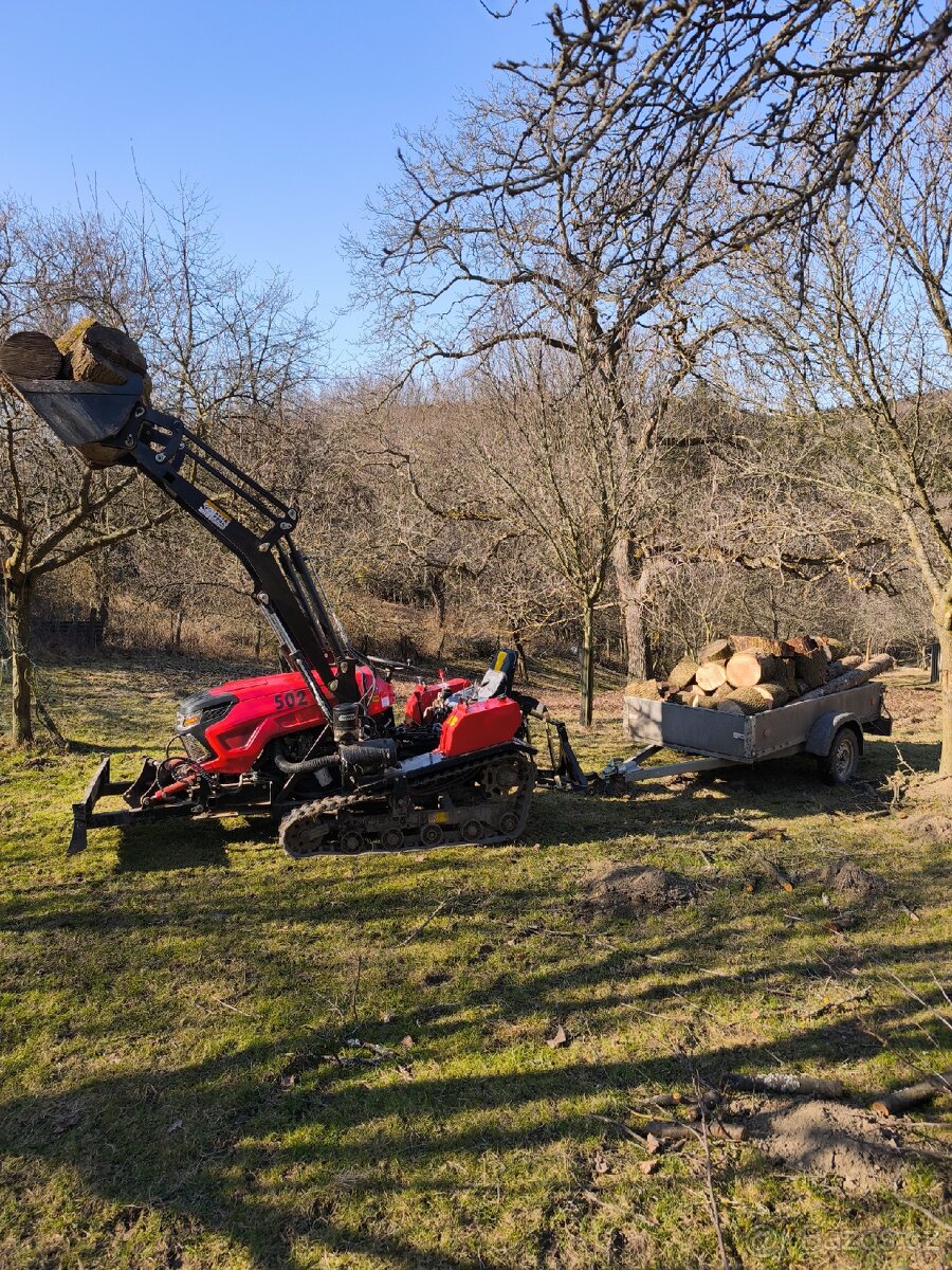 Traktor 50hp +čelní nakladač+radlice+rotavator+bagr - 2
