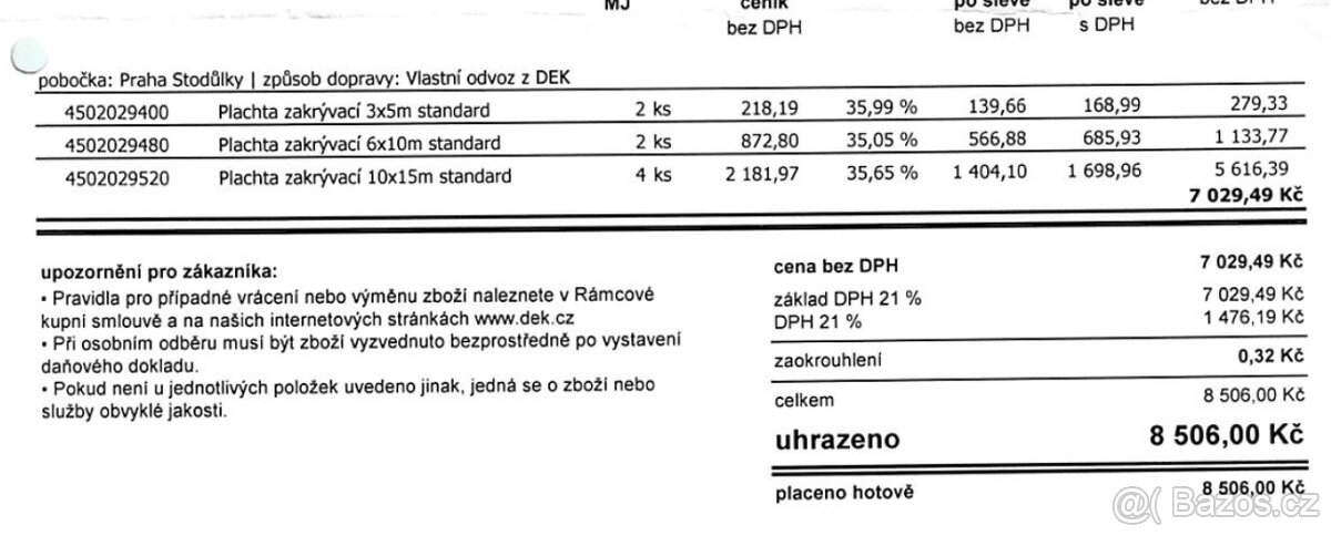 zakrývací plachty - 80 g/m2 - 2