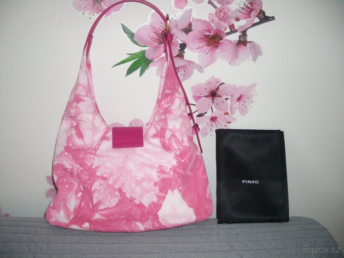 Kabelka PINKO Hobo Mini Canvas Pink - NOVÁ - 2