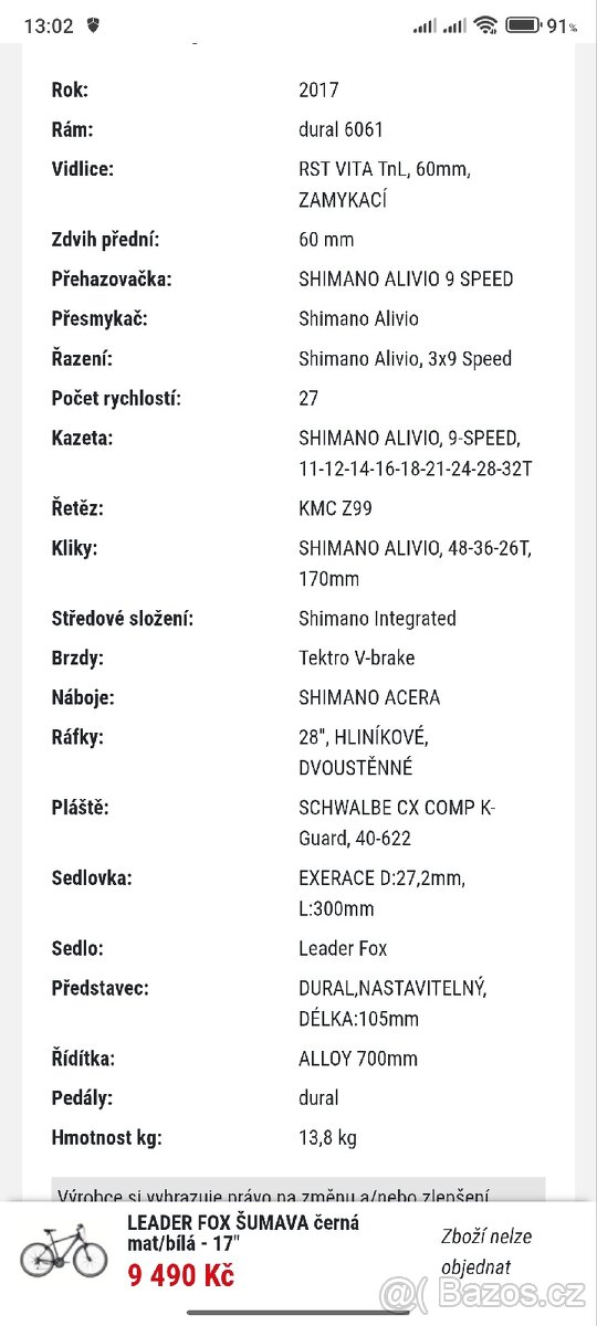 Pánské kolo Leader Fox Šumava - 2