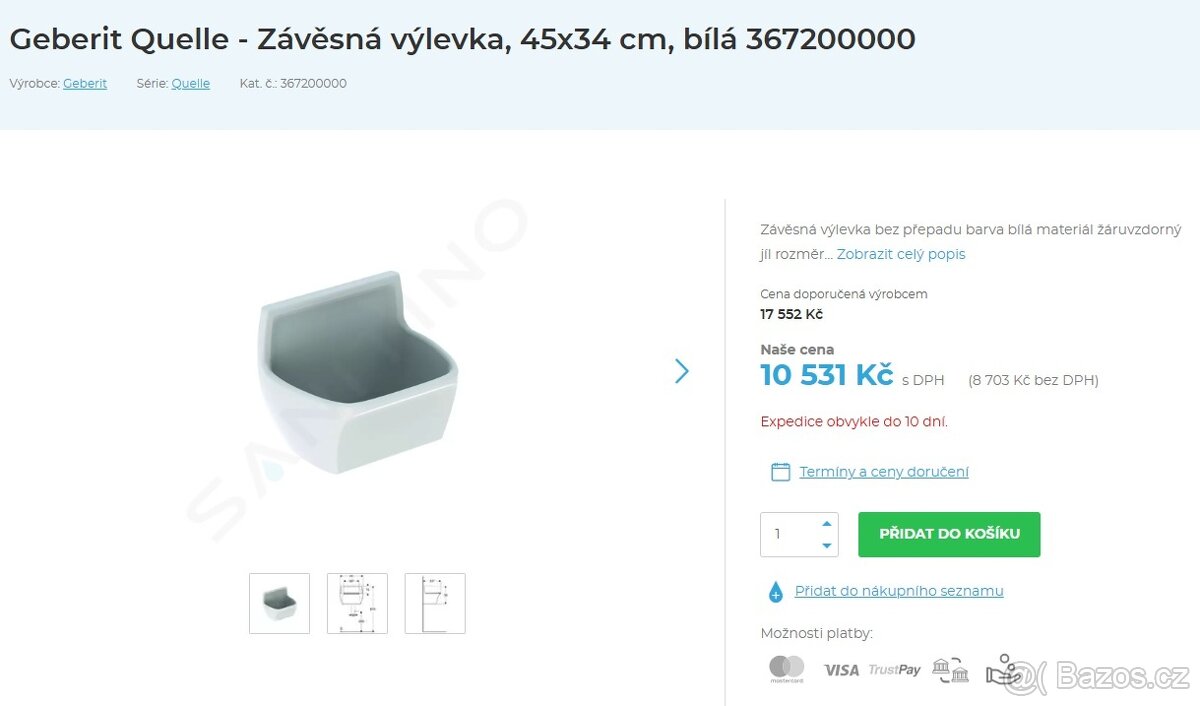 Výlevka Geberit Quelle - 2