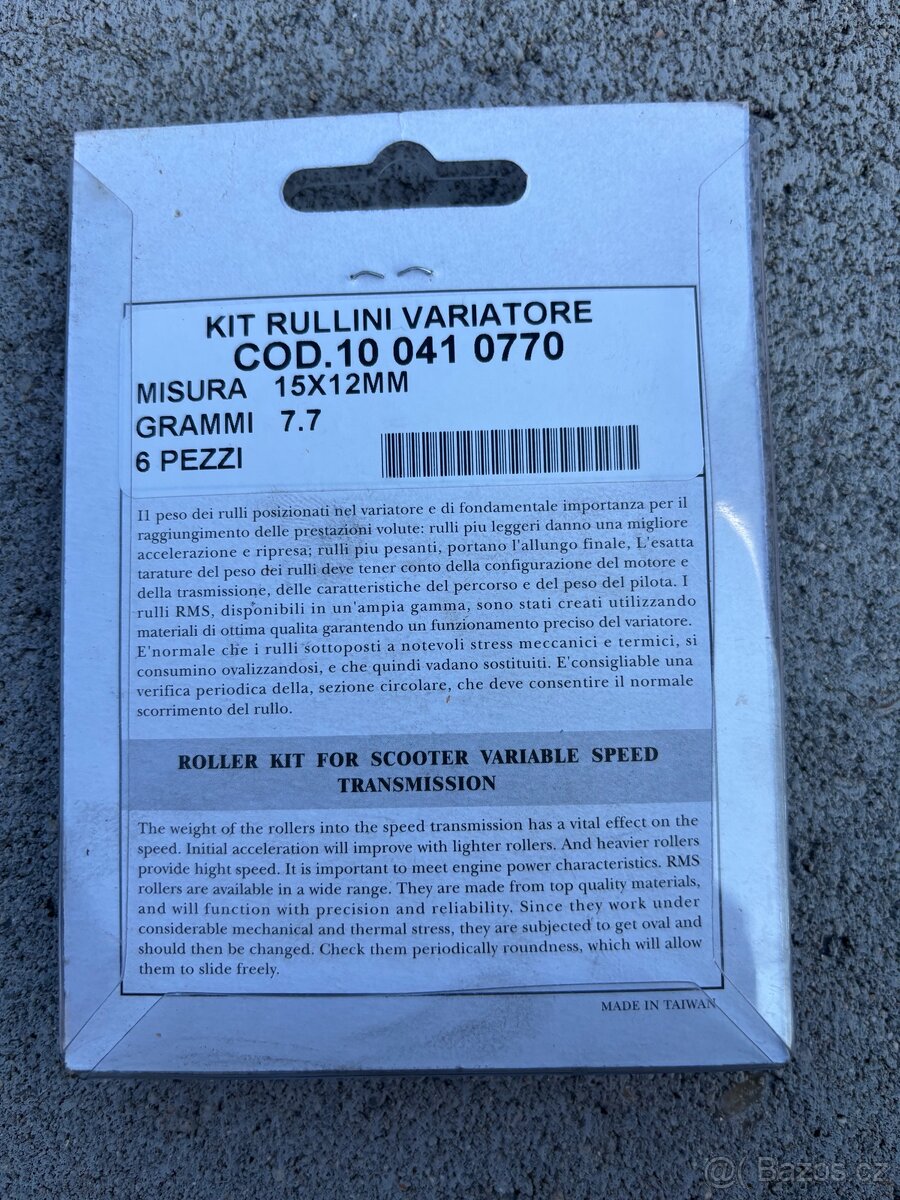 Válečky variátoru RMS - 2