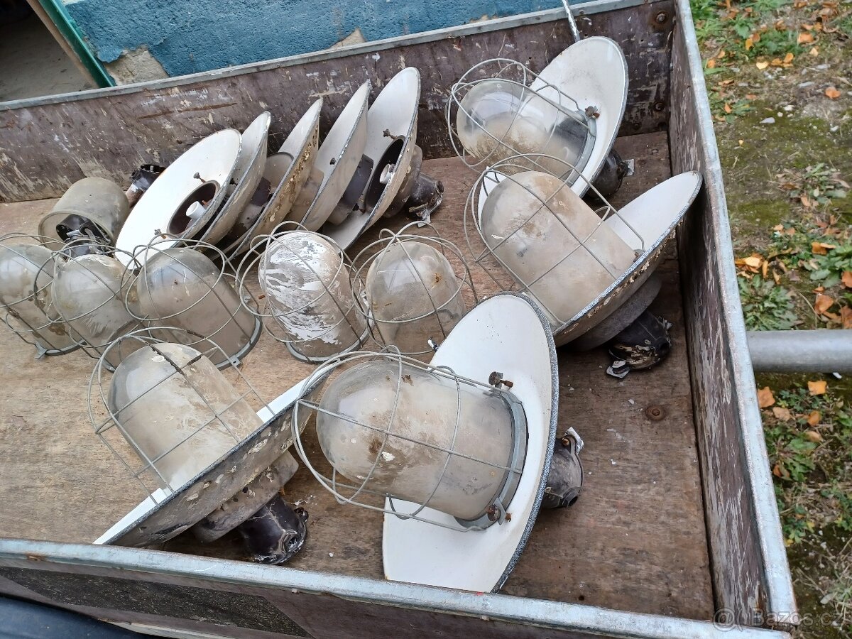 Rustikální, smaltovaná retro světla - 2