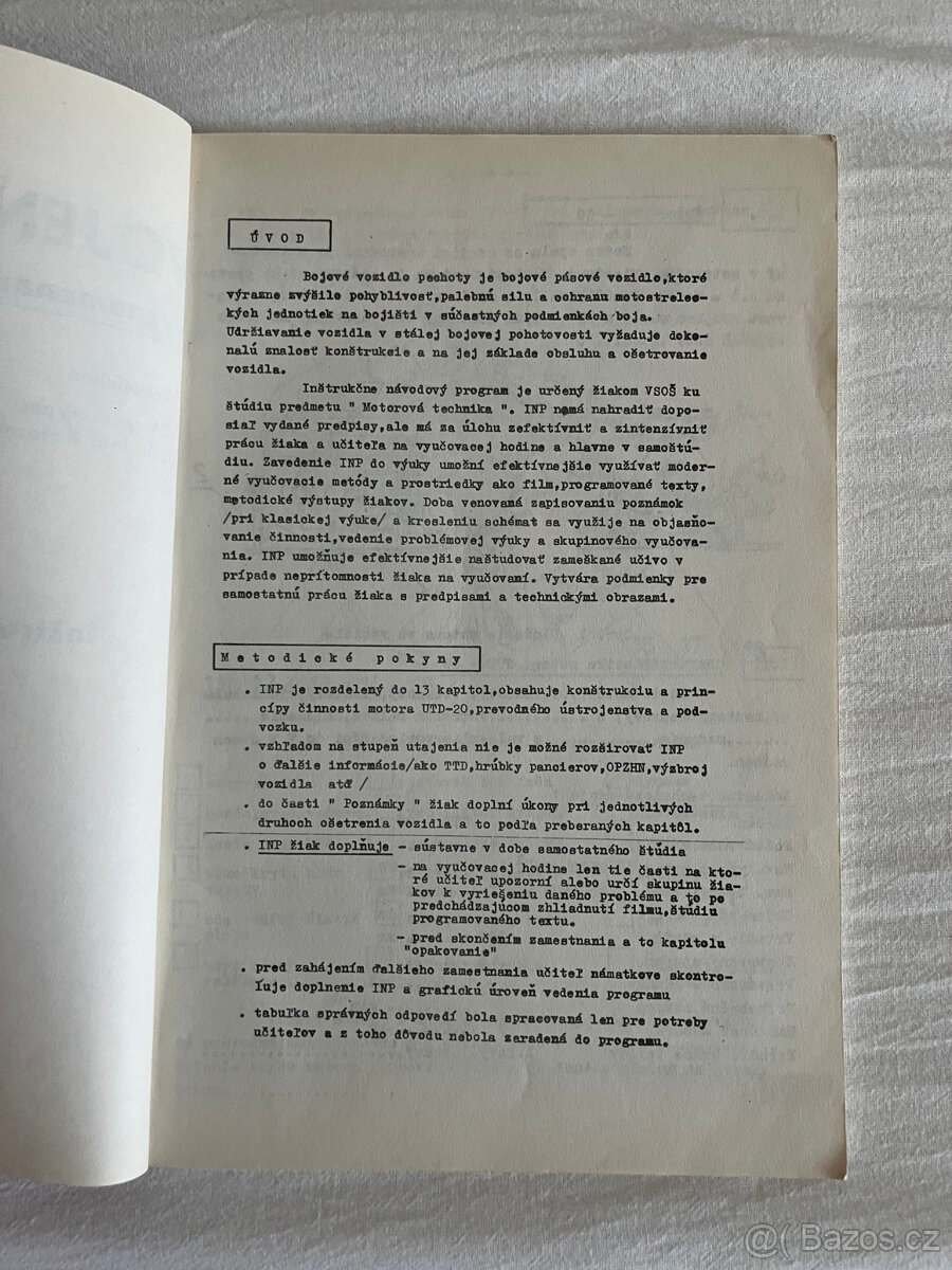 Predám Inštrukčne návodový program BVP-1 - 2