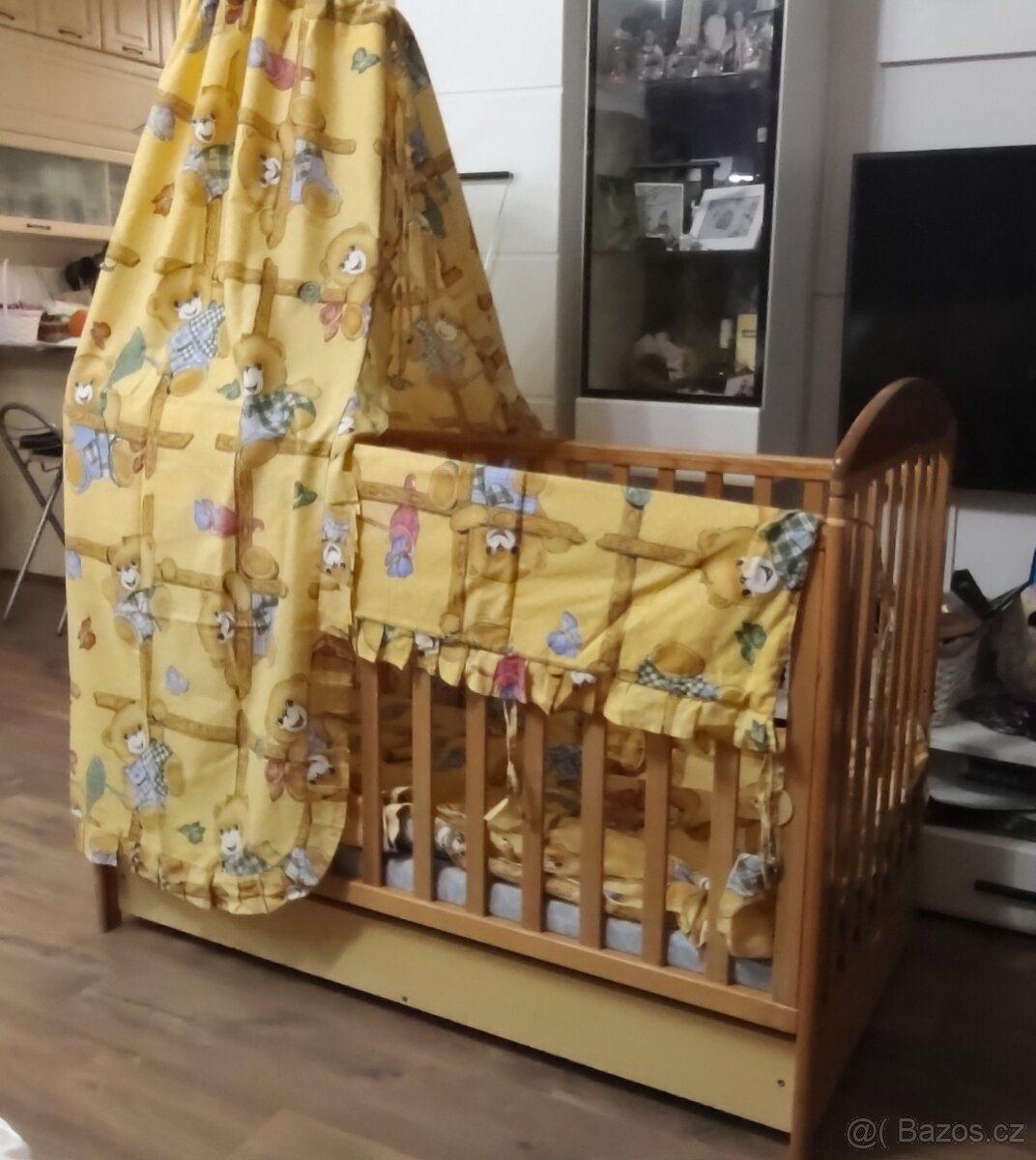 Postýlka Drewex Kolorino včetně včetně matrace a nebes - 2