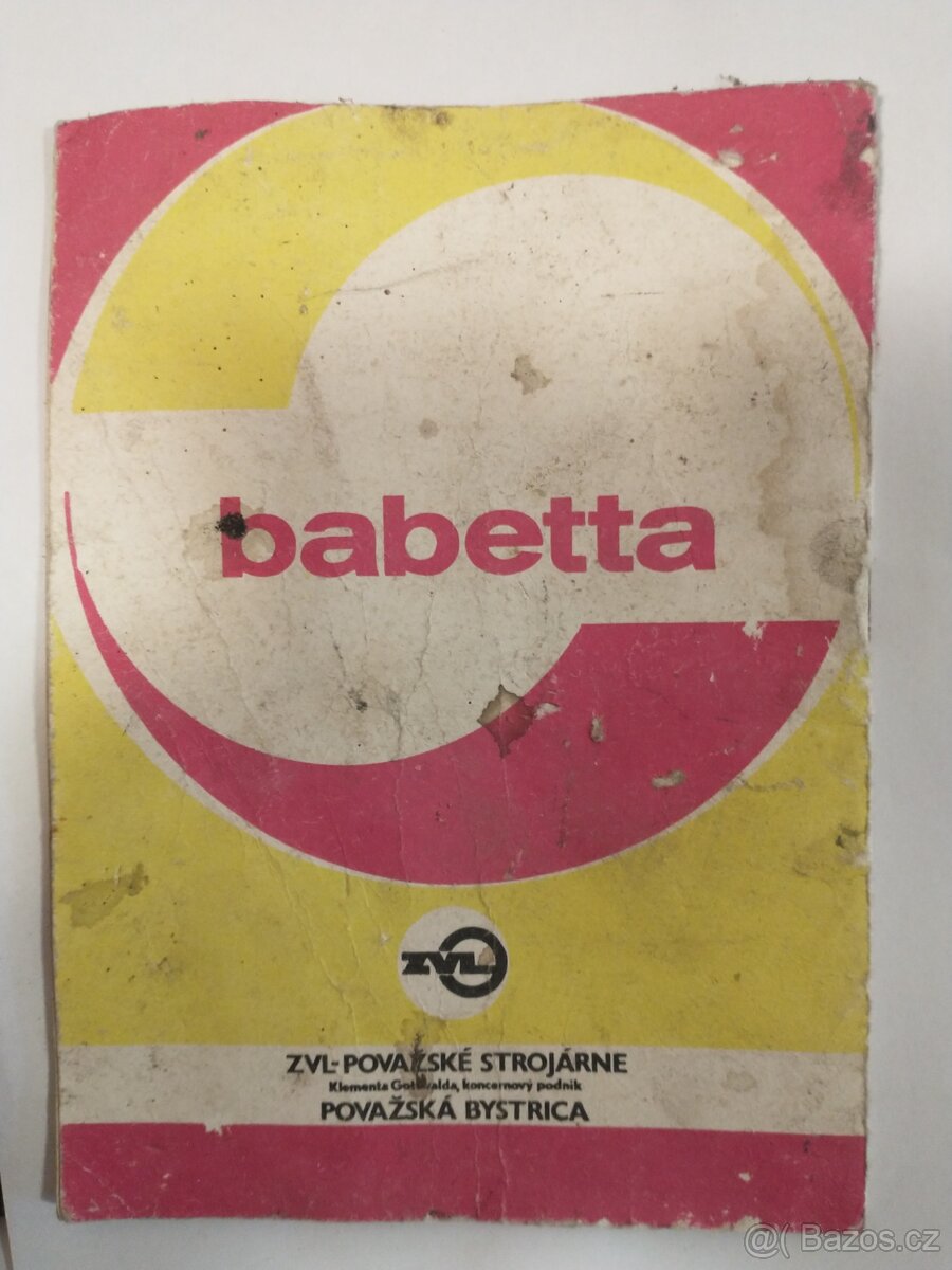 ORIGINÁL PŘÍRUČKA Babetta TYP 210 - 2