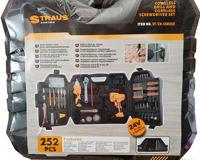 Sada nářadí AKU vrtačka + šroubovák + příslušenství - 2