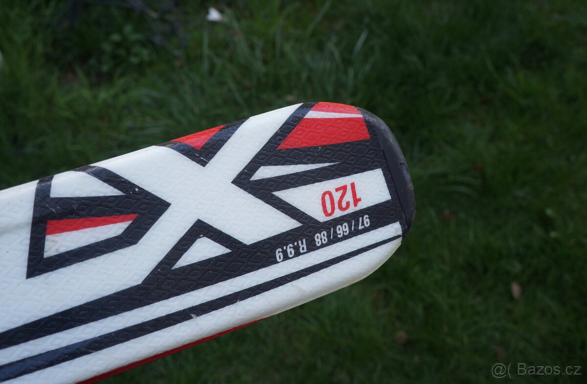 Carvingové dětské lyže 120 cm TecnoPro, bezvadný stav. - 2