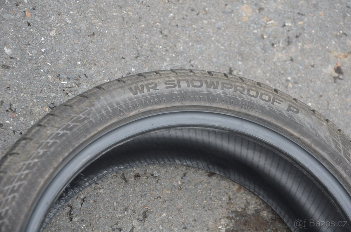 215/45 R18 XL Nokian zánovní zimní pneu, č.232 - 2