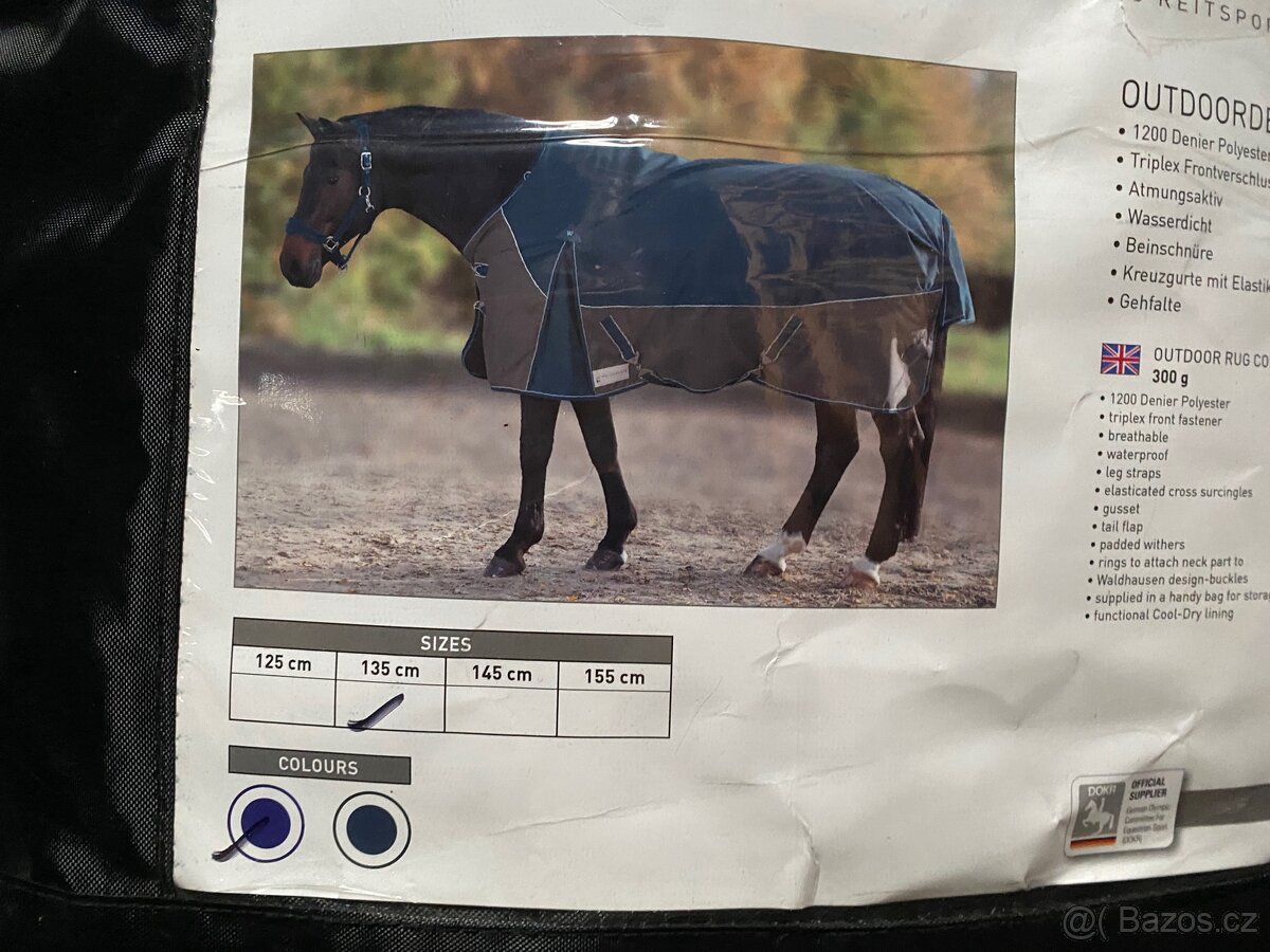 Výběhová zateplená deka Waldhausen Comfort 300g 135cm - 2
