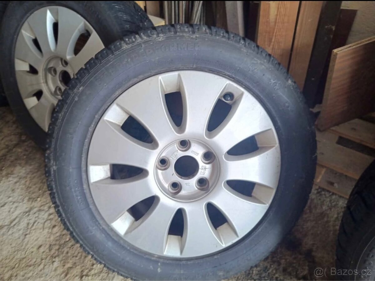 Alu kola-5x112..6.5J R16 ET 50 + zimní pneu 215/55 R16 - 2