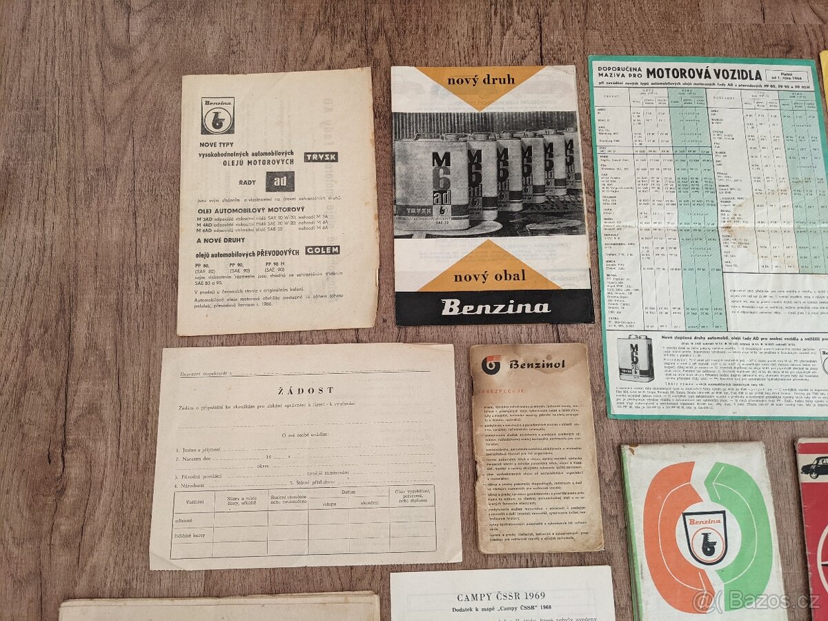 Staré letáky, mapy a doplňky do veteránů - 2