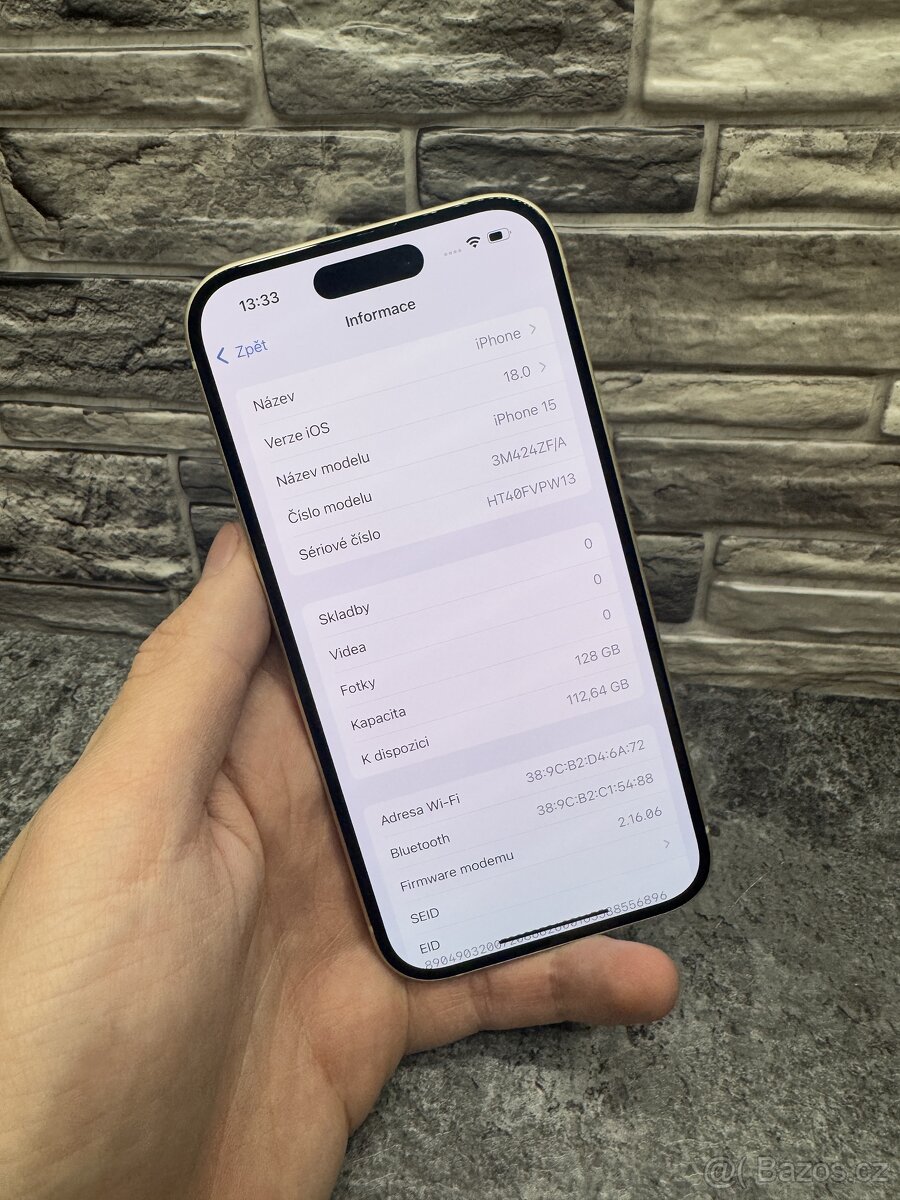 iPhone 15 128GB Yellow, baterie 84% - 2