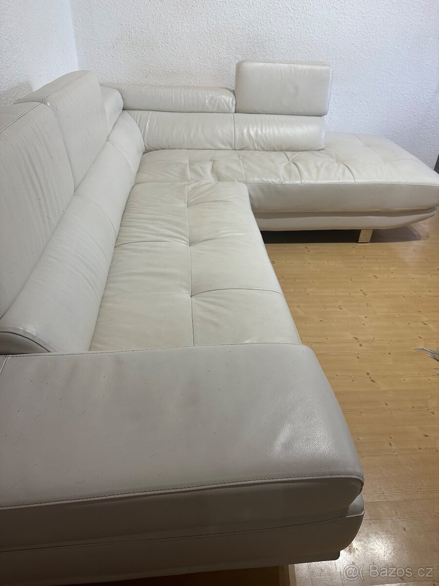Moderní kvalitní kožená sedací souprava - 2