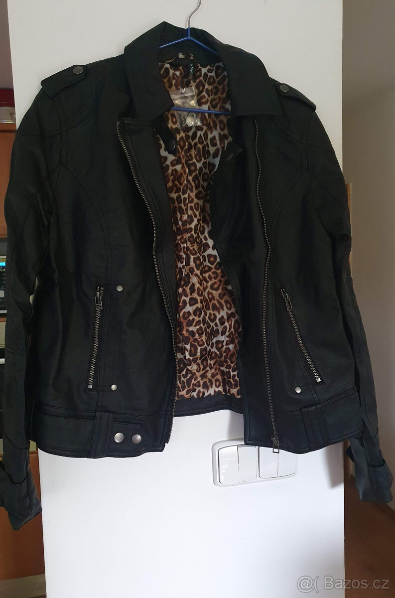 Rainbow Dámská černá koženková bunda vel. 40 nová - 2