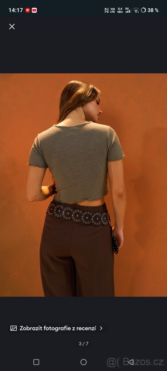 Dámský khaki top XL - 2