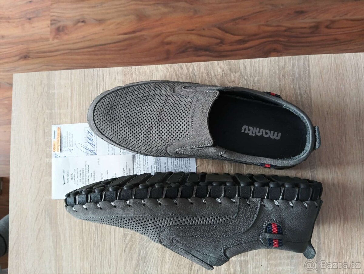 Pánské kožené polobotky - 2