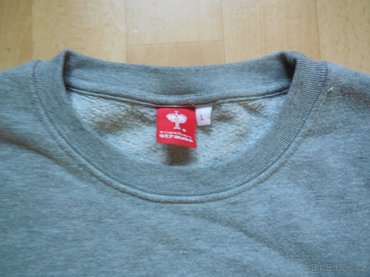 pánská Engelbert Straus šedá mikina ke krku L/52-54 - 2