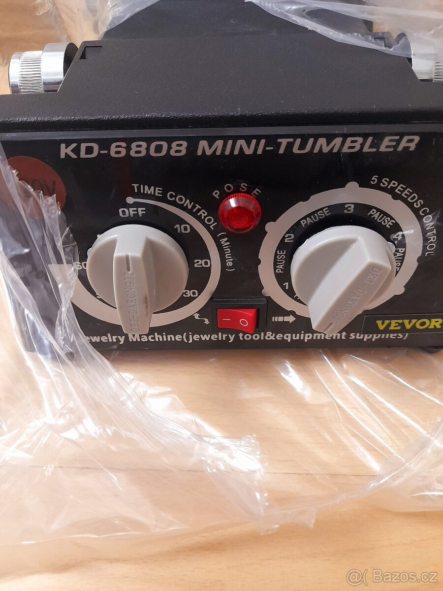 Bubnová rotační leštička na šperky a minerály (na 3 kg) - 2