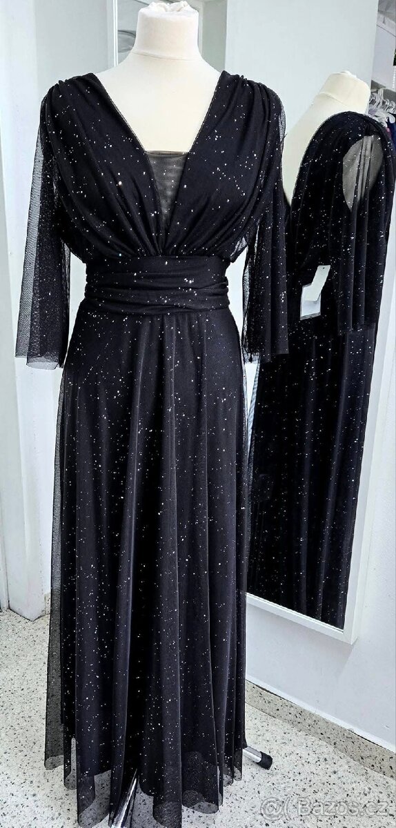 XL-2XL NOVÉ plesové šaty TŘPYTIVÉ - 2