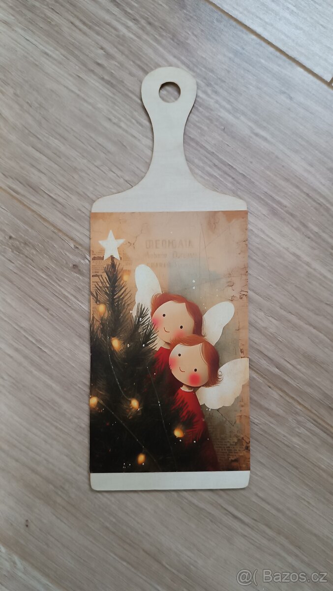Dekorační prkénka anděl - 2