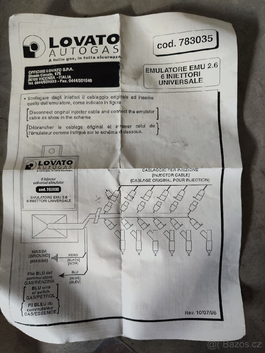 LPG Emulátor 6V univerzál zn. Lovato - 2