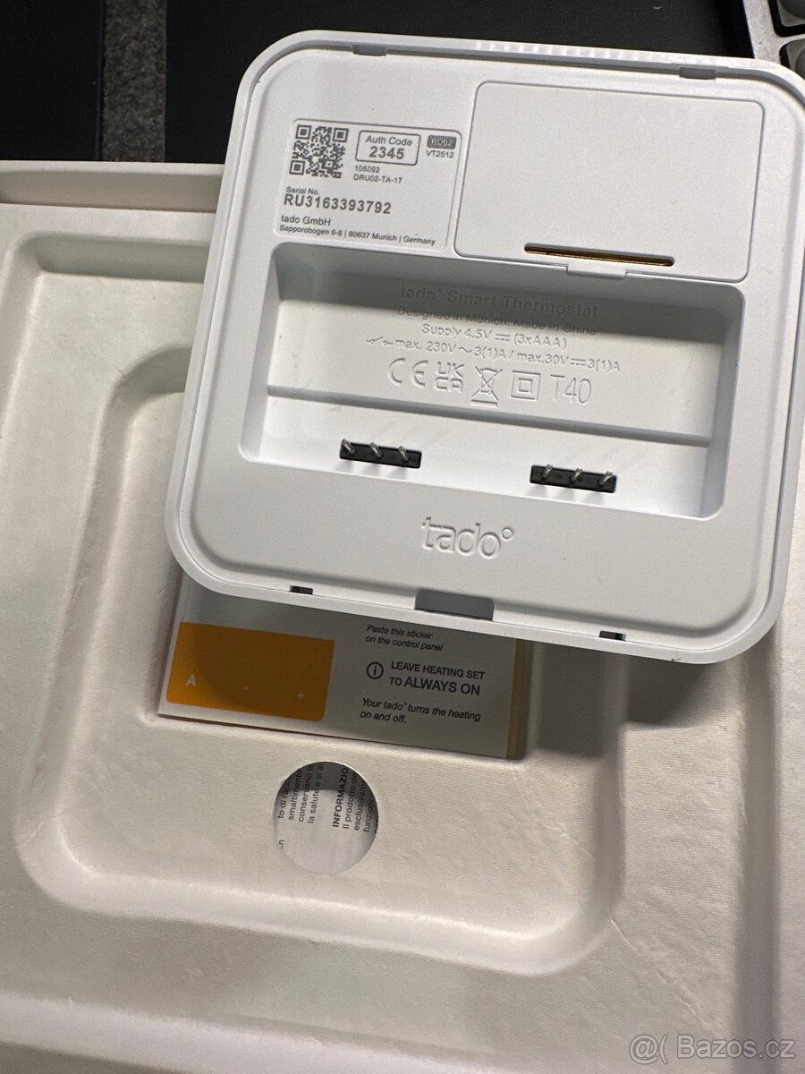 SMART přídavný (drátový) termostat Tado° - 2