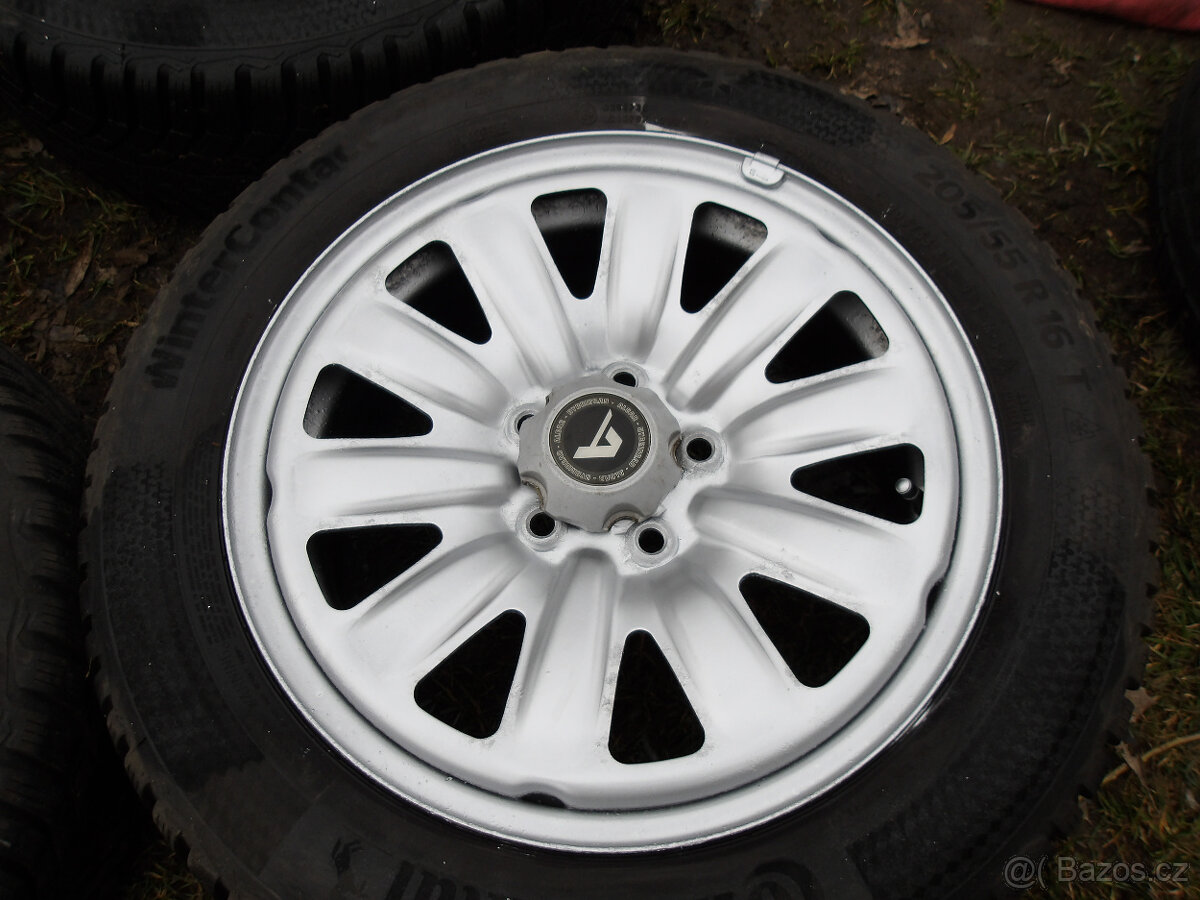 4x disk (5x112) zimní pneu continental 205/55 r16 - 2