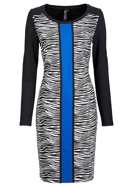 Nové barevné šaty se vzorem (vel. 38/40) - 2