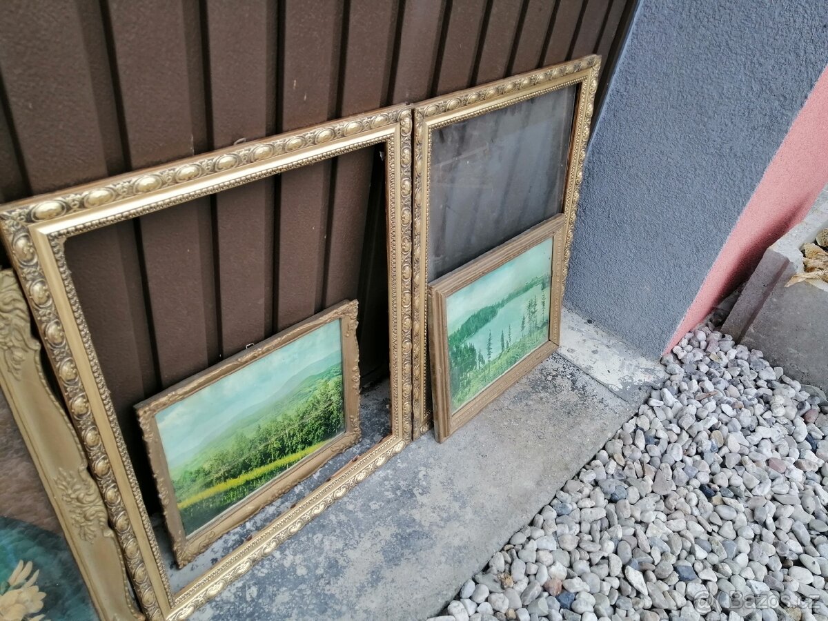 Rámy na obrazy 7 ks, prodej pouze kompletní. - 2