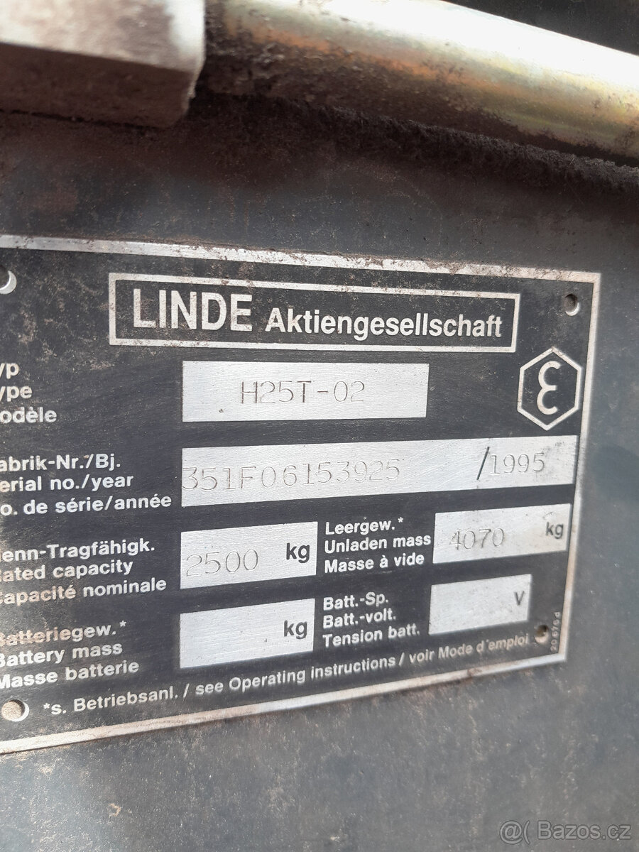 VZV H25T Linde lpg - 2