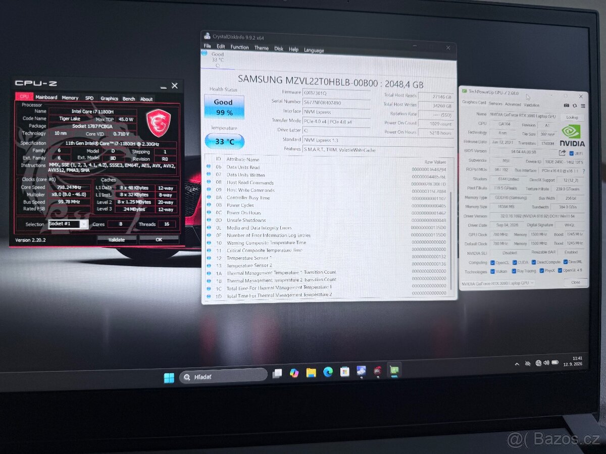 MSI GS66 Stealth 11UH 15,6” - 2