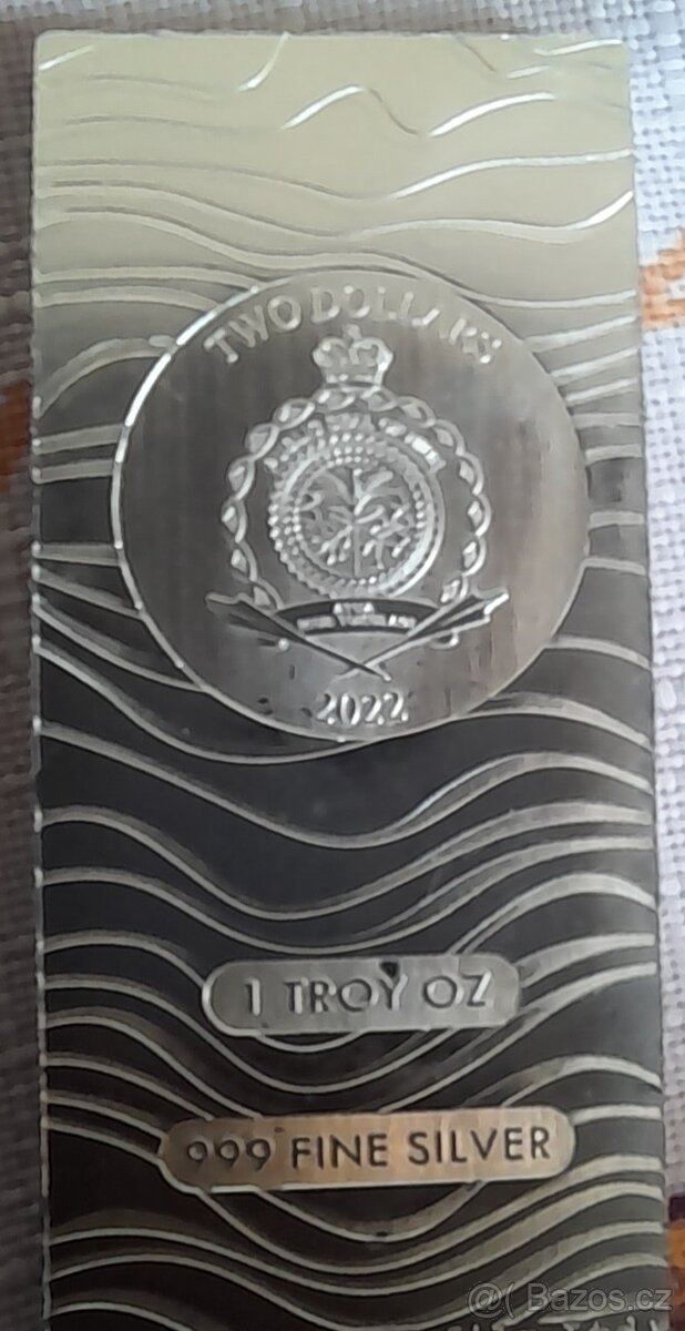 Stříbrné slitky Star Wars Mandalorian Beskar Bar 1 oz (2021) - 2