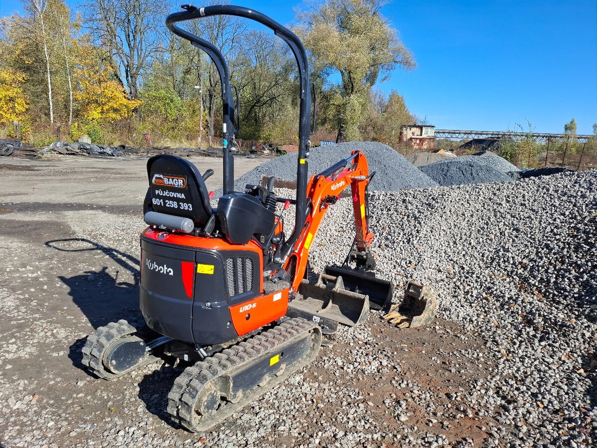 Půjčovna-pronájem minibagru Kubota U10-5, Kubota K008-3 - 2